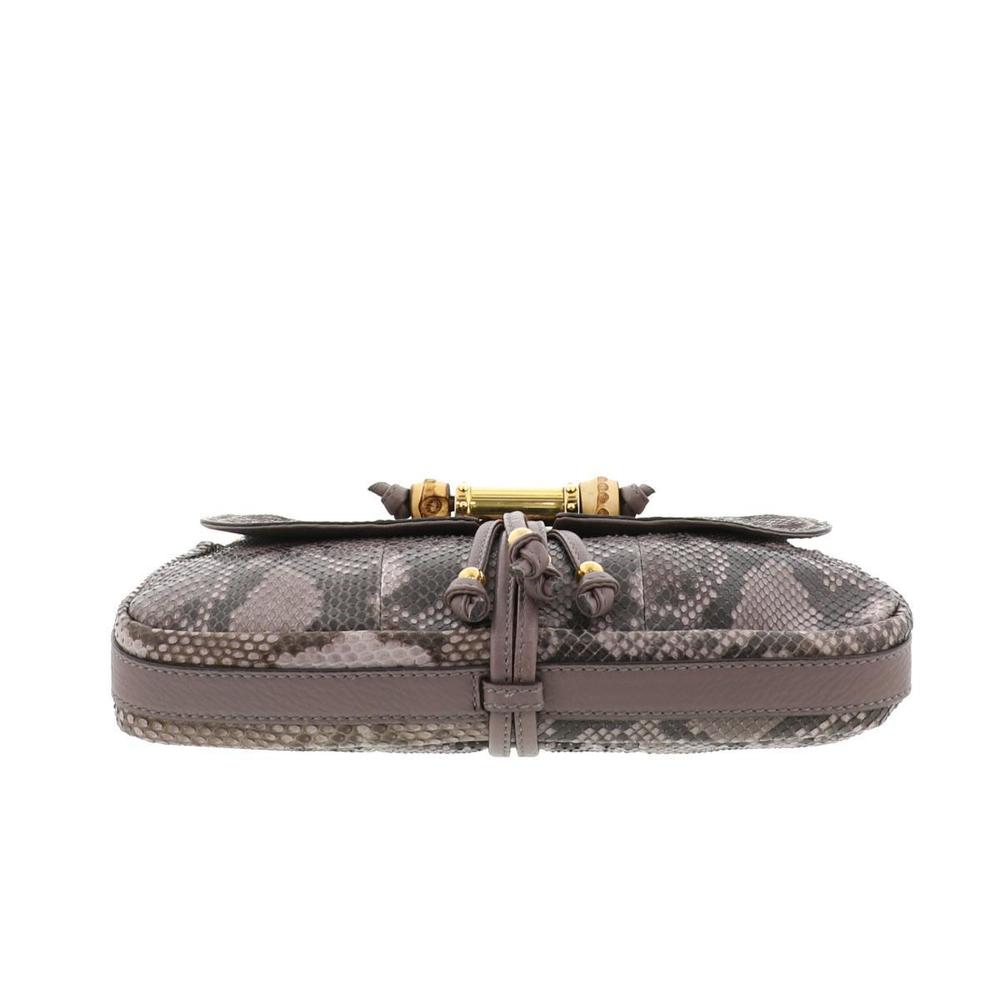 Gucci Python Bamboo Chain Shoulder Bag Brown - image 4